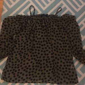 Long sleeve Cold Shoulder Blouse